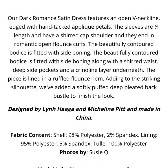 La Femme En Noir Mina Dracula dress NwTs - Picture 3 of 8